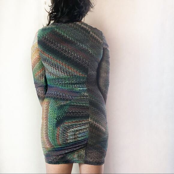 Trina Turk Space Dye Bodycon Mini Dress Medium - Picture 3 of 6